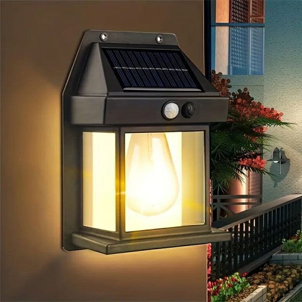 Solar Sensor Light Solar Tungsten Filament Lamp Outdoor Waterproof Intelligent Induction Wall Lamp